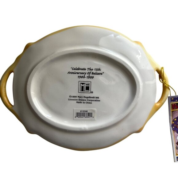 Vintage Enesco Mary Engelbreit Believe Mini Teapot & Cups Collectible Set Santa - Picture 9 of 11